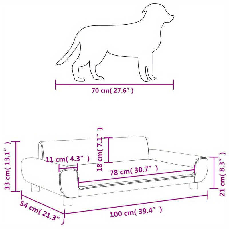 Hondenmand Crème – Hondenbed – Huisdier Sofa – Dog Lounge – Hondensofa – Luxe Velvet – Ruim & Comfortabel – Geschikt Voor Middelgrote Tot Grote Honden
