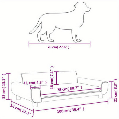 Hondenmand Crème – Hondenbed – Huisdier Sofa – Dog Lounge – Hondensofa – Luxe Velvet – Ruim & Comfortabel – Geschikt Voor Middelgrote Tot Grote Honden