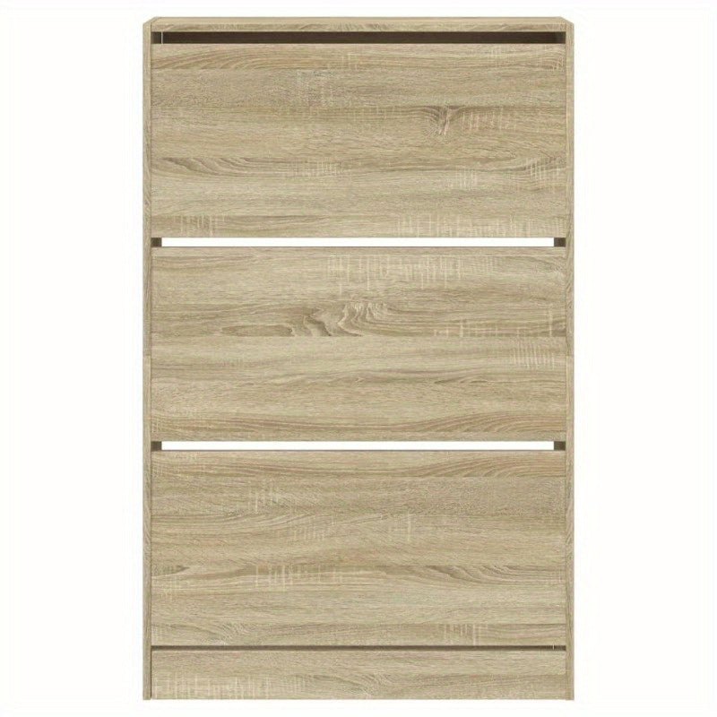 Schoenenkast – Schoenenrek – Schoenenbank – Hal Organizer – Opbergkast – Eikenlook – 80 x 21 x 125,5 cm – Duurzaam Houtmateriaal