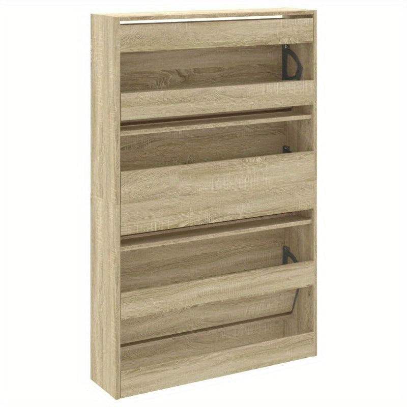 Schoenenkast – Schoenenrek – Schoenenbank – Hal Organizer – Opbergkast – Eikenlook – 80 x 21 x 125,5 cm – Duurzaam Houtmateriaal