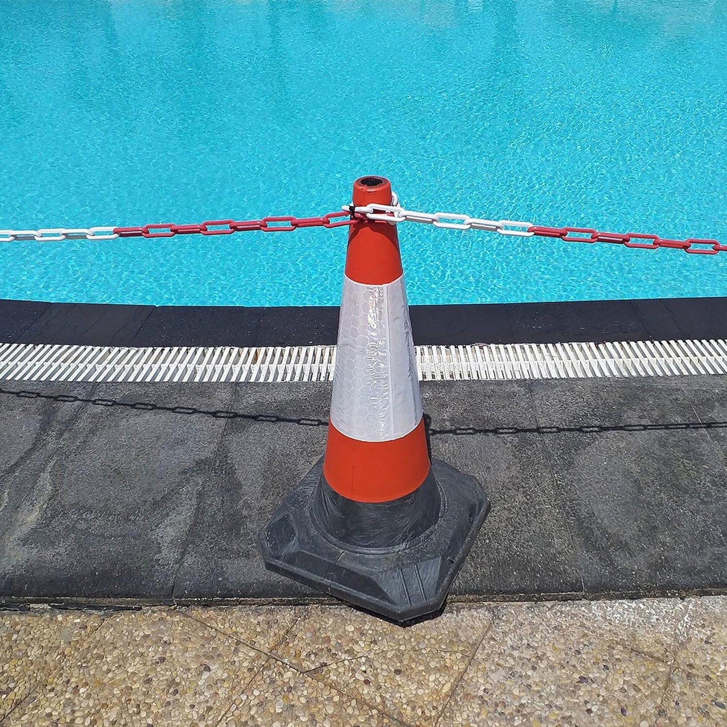 Afzetketting – Kunststof Ketting – Veiligheidsketting – Markeerketting – Afzetlint – 50 Meter Lengte – UV- en Vorstbestendig