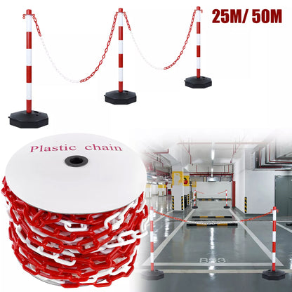 Afzetketting – Kunststof Ketting – Veiligheidsketting – Markeerketting – Afzetlint – 50 Meter Lengte – UV- en Vorstbestendig