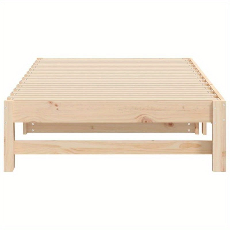 Uitschuifbaar Daybed – Bedbank – Sleeperbed – Logeerbed – Slaapbank – Massief Dennenhout – MDF Frame – Modern Minimalistisch – Compact Design