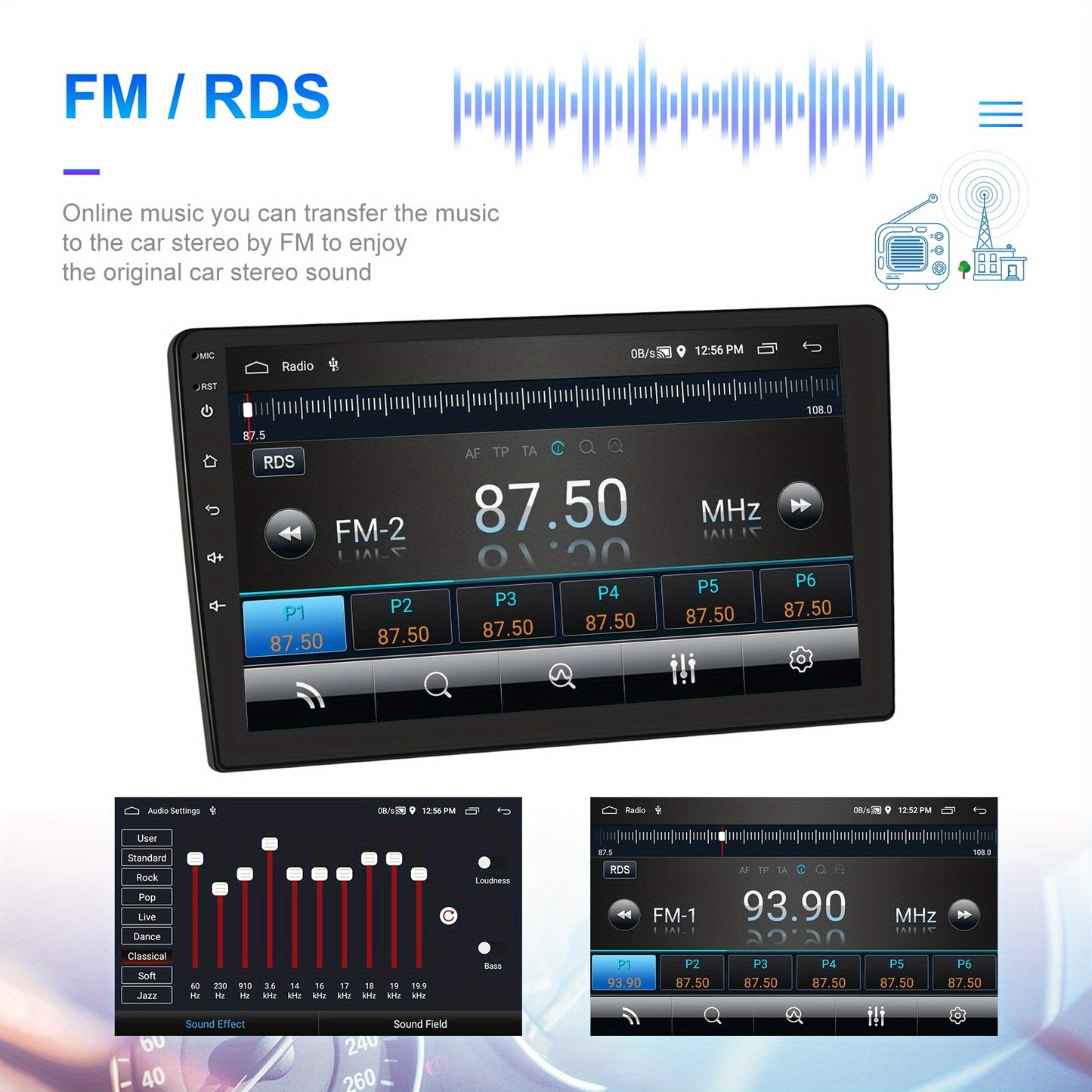 Android Autoradio – Multimedia Systeem – Navigatie Unit – GPS Radio – 2 DIN Radio – 9 Inch Touchscreen – 2+32GB Geheugen – WiFi & Achteruitrijcamera Ondersteuning