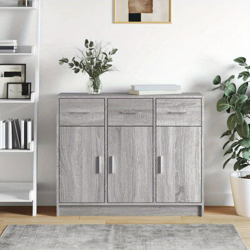 Sideboard – Dressoir – Kast – Opbergkast – Meubel – Sonoma Grijs – 91x28x75 cm – Gemaakt van Rundhout MDF