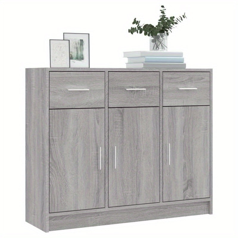 Sideboard – Dressoir – Kast – Opbergkast – Meubel – Sonoma Grijs – 91x28x75 cm – Gemaakt van Rundhout MDF