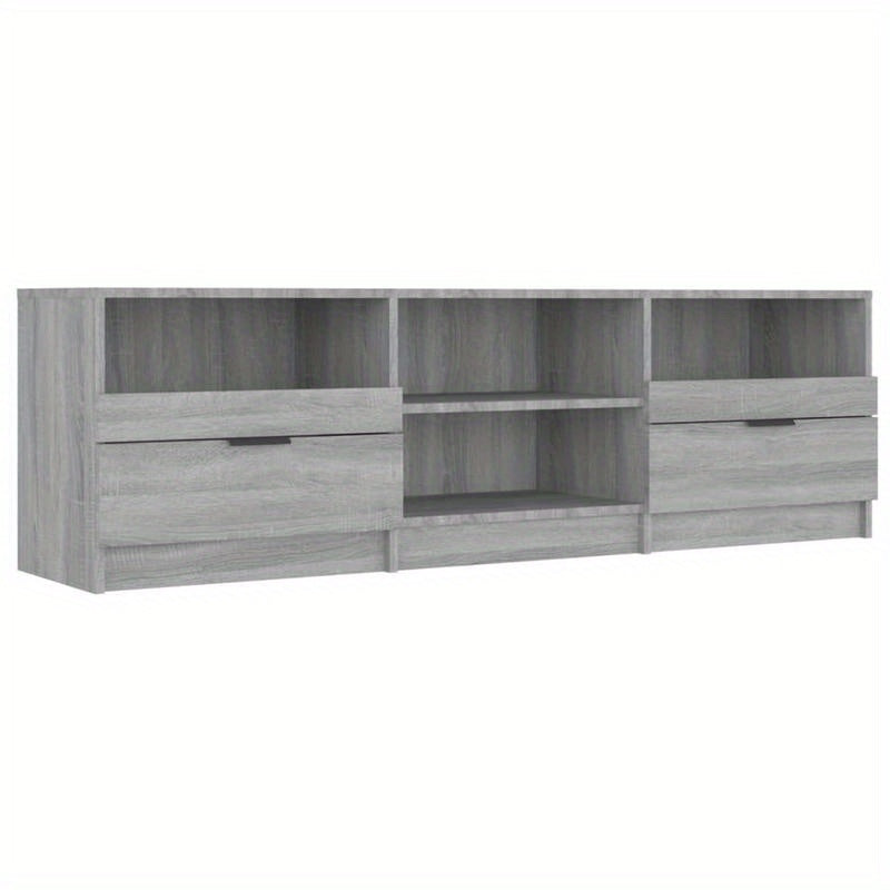 Tv Meubel – TV Meubelkast – TV Kast – TV Meubel 149 cm – Grijs Sonoma – Hardhouten Materiaal – Ruime Opbergruimte Met Schuifdeuren