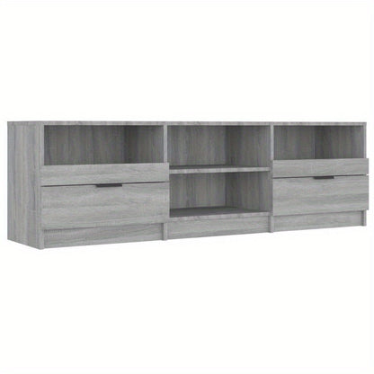 Tv Meubel – TV Meubelkast – TV Kast – TV Meubel 149 cm – Grijs Sonoma – Hardhouten Materiaal – Ruime Opbergruimte Met Schuifdeuren
