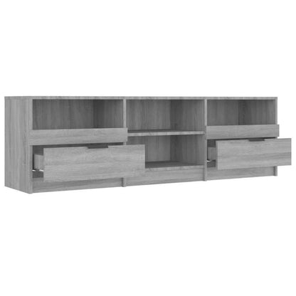 Tv Meubel – TV Meubelkast – TV Kast – TV Meubel 149 cm – Grijs Sonoma – Hardhouten Materiaal – Ruime Opbergruimte Met Schuifdeuren