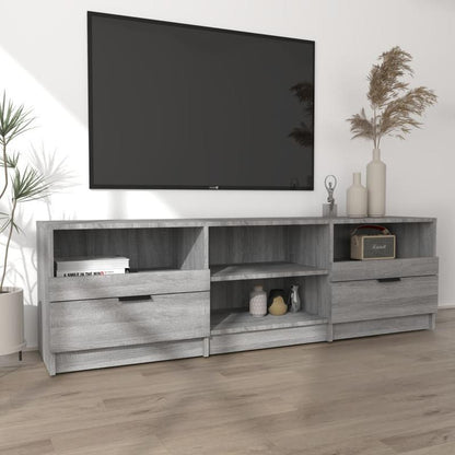 Tv Meubel – TV Meubelkast – TV Kast – TV Meubel 149 cm – Grijs Sonoma – Hardhouten Materiaal – Ruime Opbergruimte Met Schuifdeuren