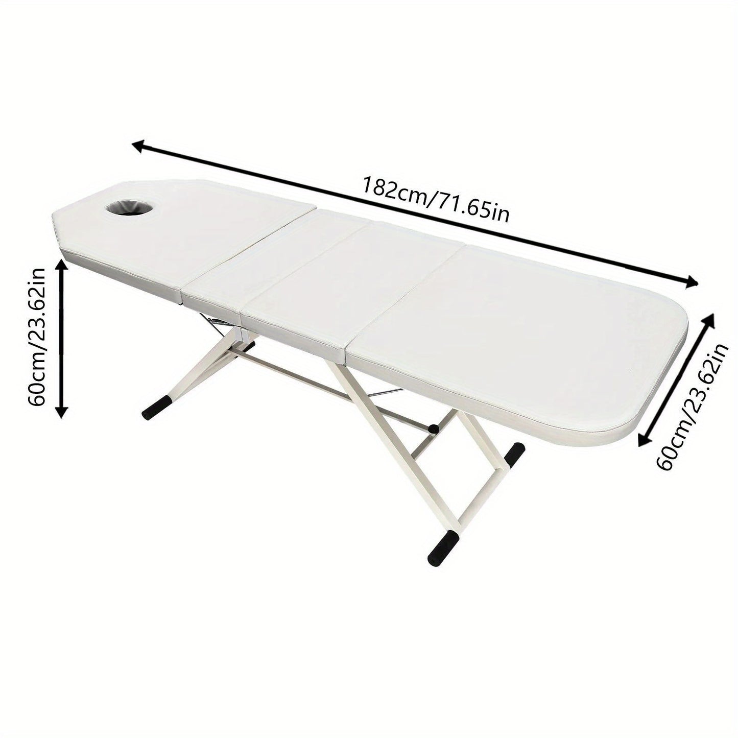 Draagbare Massagebank – Massagebed – Massagetafel – Opvouwbare Massagebank – Schoonheidssalon Tafel – Verstelbare Hoogte 60 cm – Water- en Oliebestendig PVC – Lichtgewicht & Stevig Frame – Roze/ Wit