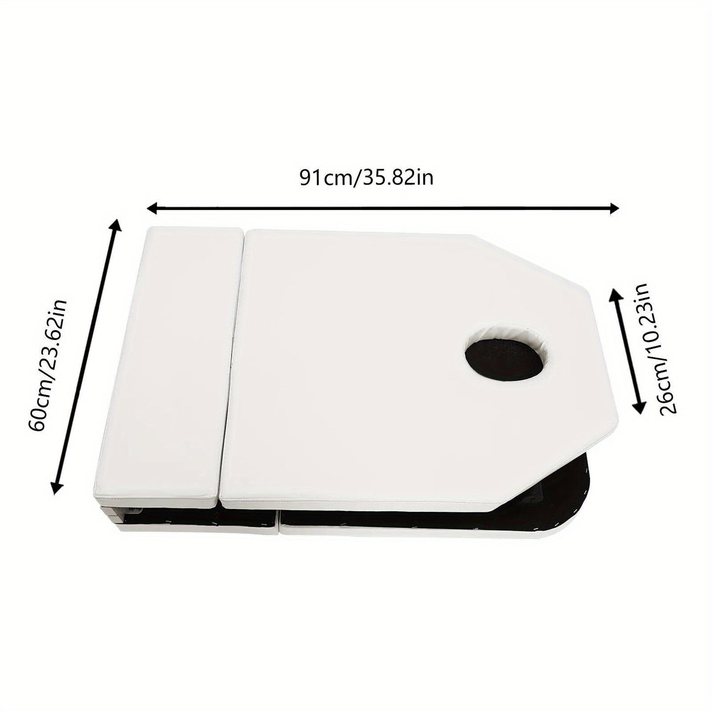 Draagbare Massagebank – Massagebed – Massagetafel – Opvouwbare Massagebank – Schoonheidssalon Tafel – Verstelbare Hoogte 60 cm – Water- en Oliebestendig PVC – Lichtgewicht & Stevig Frame – Roze/ Wit