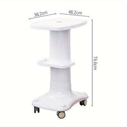 Goodslinesshop Beauty Salon Cart Constructed from ABS Portable Trolley for Collecting Instruments White [Shop Now for Premium Quality!]