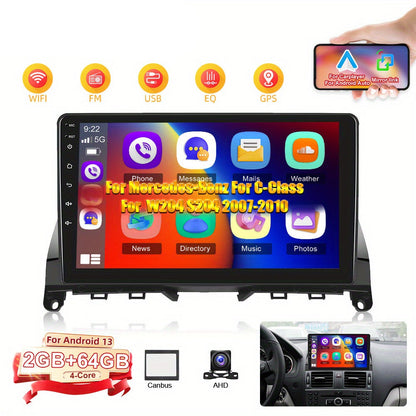 Autorradio Mercedes Benz C-Klasse – Android Car Radio – Navigatiesysteem – 2 DIN Multimedia – Touchscreen Autoradio – 22,86 cm Scherm – Android 13 – Bluetooth WiFi GPS