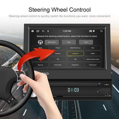 Autoradio – Auto Radio – Multimedia Radio – Wagenradio – Car Audio – Met 7 Inch Touchscreen – Inclusief Achteruitrijcamera & DVR Rijstrecordfunctie