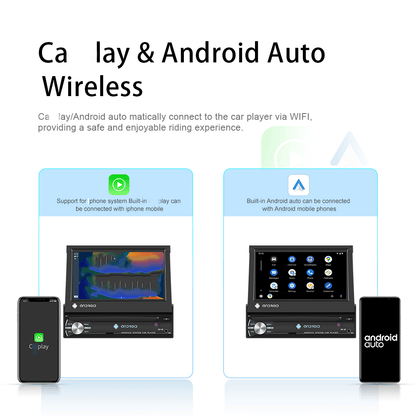 Autoradio – Auto Radio – Multimedia Radio – Wagenradio – Car Audio – Met 7 Inch Touchscreen – Inclusief Achteruitrijcamera & DVR Rijstrecordfunctie