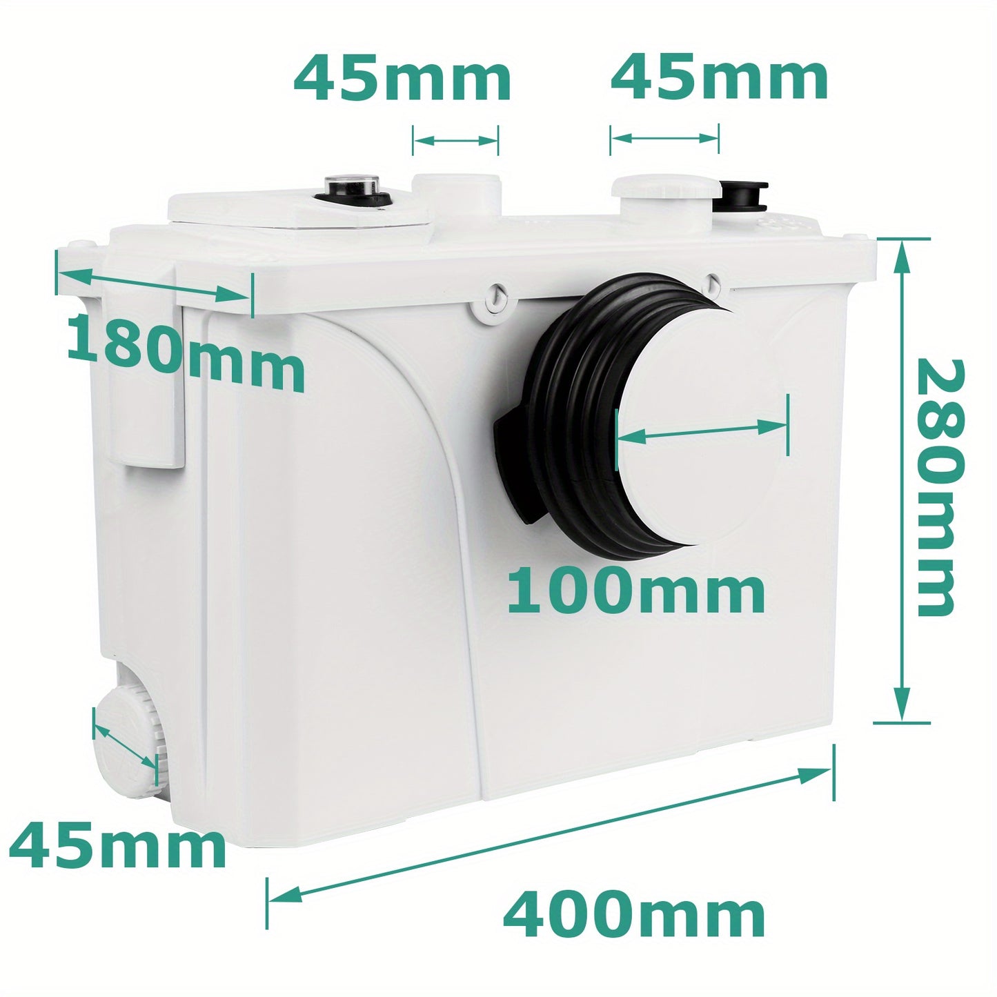 wc-pomp – afvalwaterpomp – rioolpomp – toiletpomp – afvoer-pomp – compact – werkt zonder elektriciteit