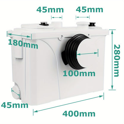 wc-pomp – afvalwaterpomp – rioolpomp – toiletpomp – afvoer-pomp – compact – werkt zonder elektriciteit