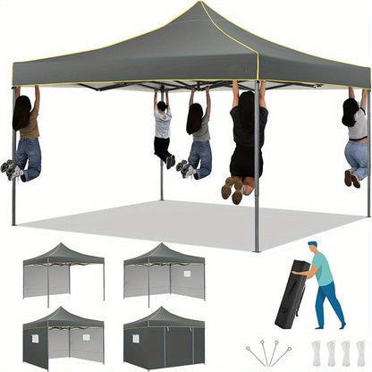 Pop-up Tent – Vouwtent – Partytent – Schaduwdoek – Zonnetent – 3,05 x 3,05 Meter – Snelle Opbouw – Inclusief Afneembare Zijwanden