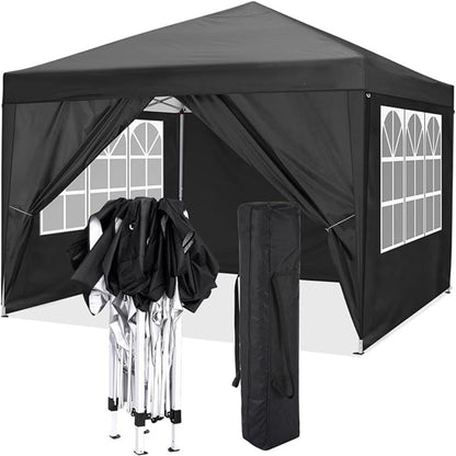 Pop-up Tent – Vouwbare Tent – Buitentent – Partytent – Zonnescherm – 3,05x3,05 Meter – Waterafstotend & UV-bestendig – 4 Afneembare Zijwanden