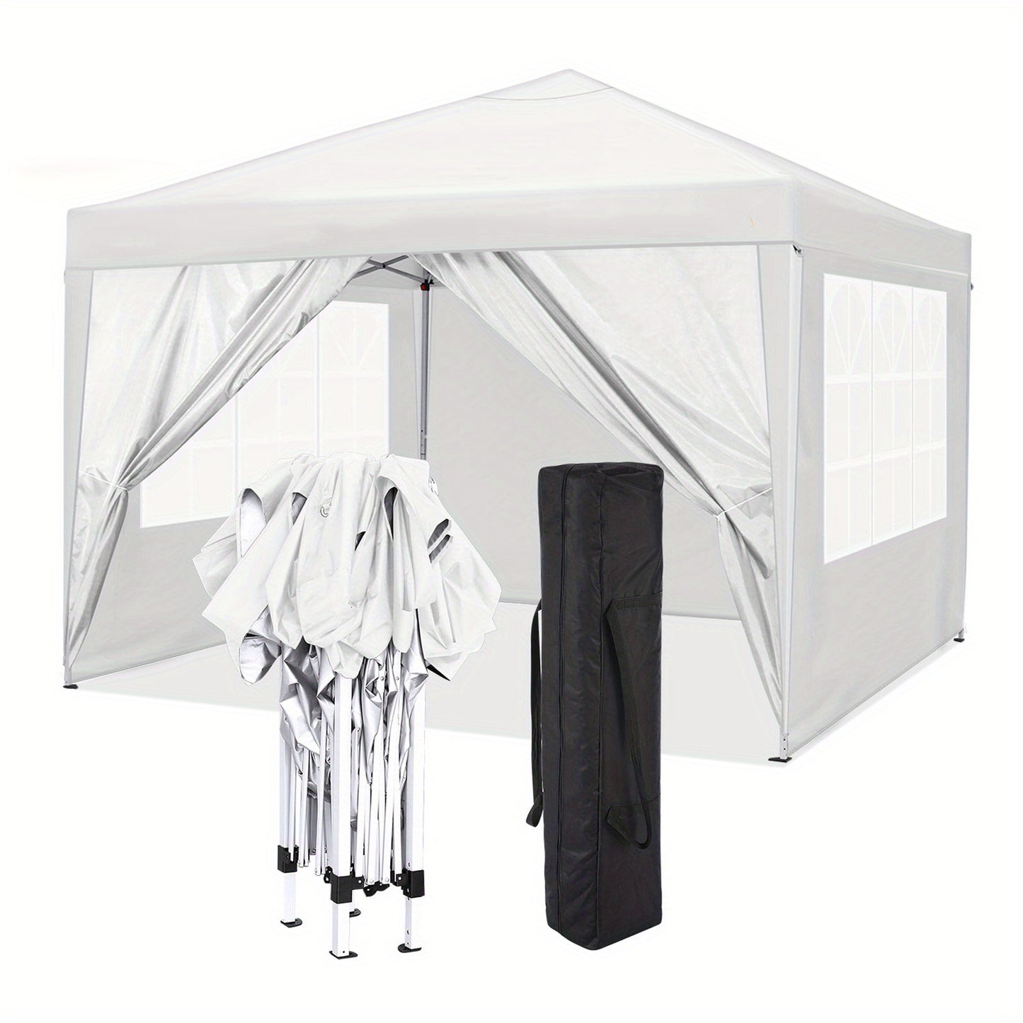 Partytent – Pop-up Tent – Vouwtent – Paviljoen – Tuintent – 3,05x3,05 m – Waterdicht & UV-bestendig – 4 Afneembare Zijwanden