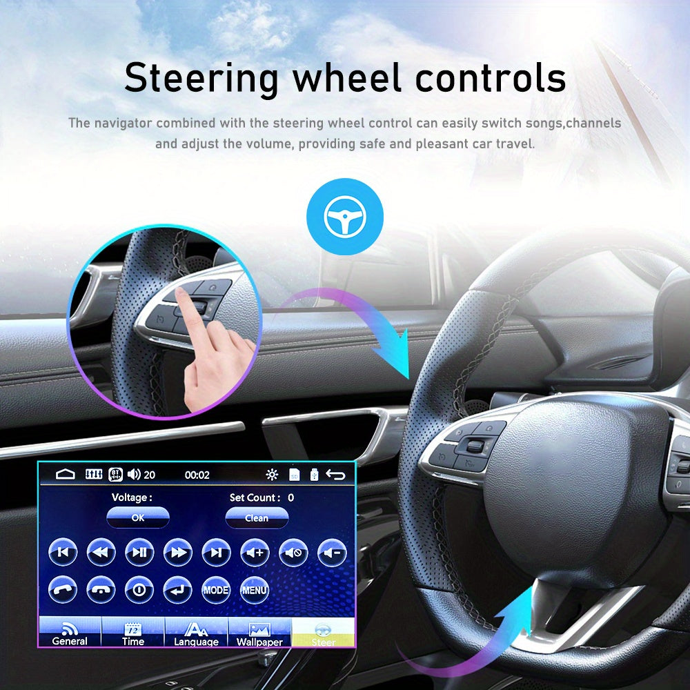 Multimedia Autoradio – Carplayer – Android Auto – Mirror Link – 1 DIN Car Stereo – 7 Inch Motorised Touchscreen – Draadloos Met Achteruitrijcamera