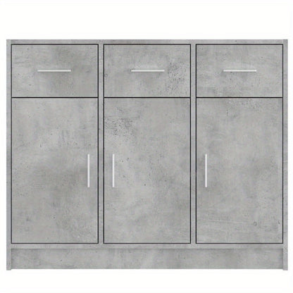 Dressoir – Opbergkast – Ladekast – TV-kast – Wandkast – Beton Grijs – 91x28x75 cm – Hoogwaardig Gelamineerd Spaanplaat