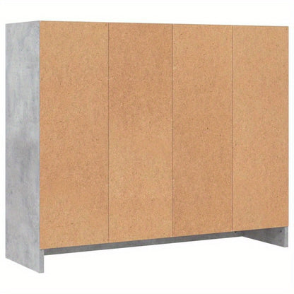 Dressoir – Opbergkast – Ladekast – TV-kast – Wandkast – Beton Grijs – 91x28x75 cm – Hoogwaardig Gelamineerd Spaanplaat