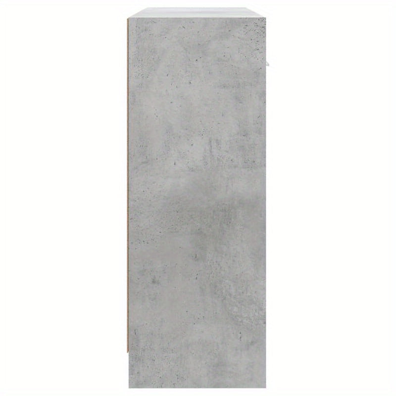 Dressoir – Opbergkast – Ladekast – TV-kast – Wandkast – Beton Grijs – 91x28x75 cm – Hoogwaardig Gelamineerd Spaanplaat