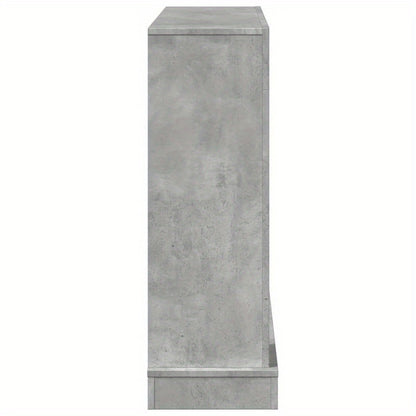 Schoorsteenmantel – Schouw – Open Haard Ombouw – Haardombouw – Mantel – Beton Grijs – Hout – 100x30x87,5 cm – Muurbevestiging – Decoratieve Opbergruimte