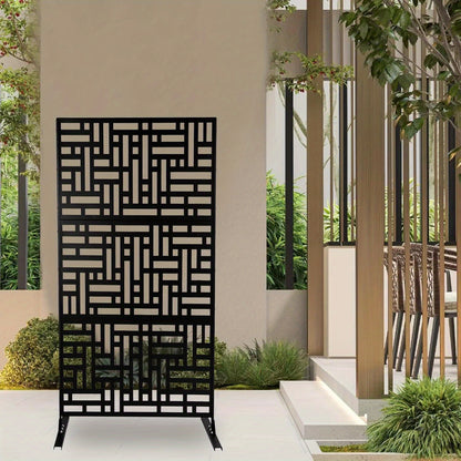 Tuinscherm – Privacyscherm – Windscherm – Balkonscherm – Zichtscherm – Staal met Nano Coating – 190 cm Hoog – Vrijstaand en Modern Design