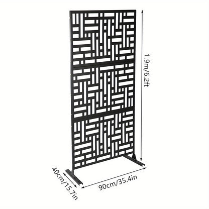 Tuinscherm – Privacyscherm – Windscherm – Balkonscherm – Zichtscherm – Staal met Nano Coating – 190 cm Hoog – Vrijstaand en Modern Design