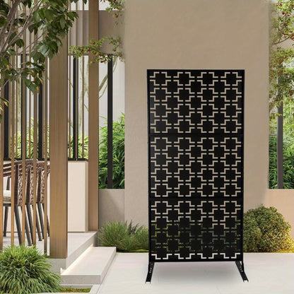 Tuinscherm – Privacyscherm – Windscherm – Balkonscherm – Zichtscherm – Staal met Nano Coating – 190 cm Hoog – Vrijstaand en Modern Design
