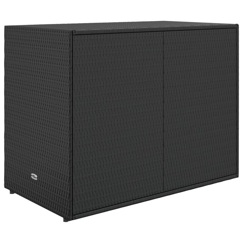 Tuinkast – Bergkast – Opbergkast – Tuinbox – Buitenmeubel – Zwart – Poly Rattan – 100 x 55,5 x 80 cm – Weerbestendig