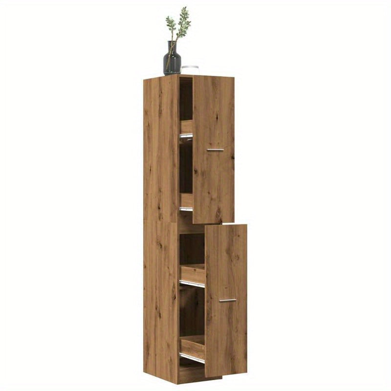 Opbergkast – Hoge Kast – Smalle Kast – Opbergrek – Keukenkast – Duurzaam Gerecycled Hout – Compact Verticaal Design 30x41x174,5 cm