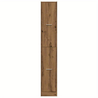 Opbergkast – Hoge Kast – Smalle Kast – Opbergrek – Keukenkast – Duurzaam Gerecycled Hout – Compact Verticaal Design 30x41x174,5 cm