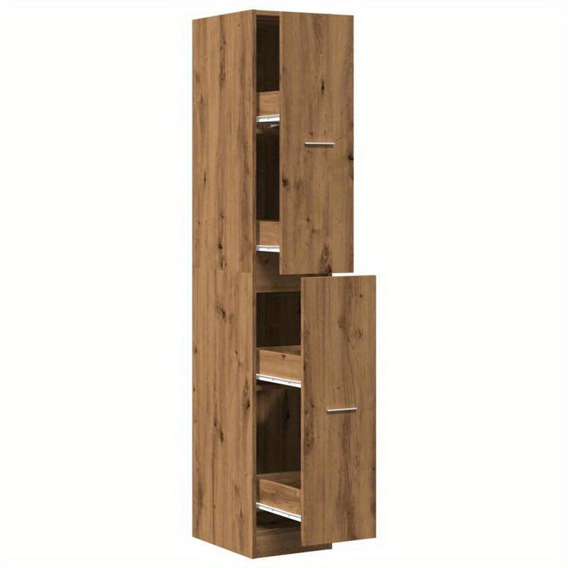 Opbergkast – Hoge Kast – Smalle Kast – Opbergrek – Keukenkast – Duurzaam Gerecycled Hout – Compact Verticaal Design 30x41x174,5 cm