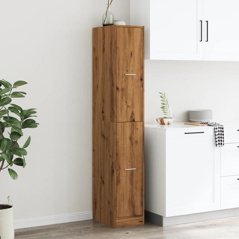 Opbergkast – Hoge Kast – Smalle Kast – Opbergrek – Keukenkast – Duurzaam Gerecycled Hout – Compact Verticaal Design 30x41x174,5 cm