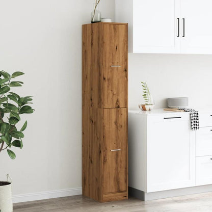 Opbergkast – Hoge Kast – Smalle Kast – Opbergrek – Keukenkast – Duurzaam Gerecycled Hout – Compact Verticaal Design 30x41x174,5 cm