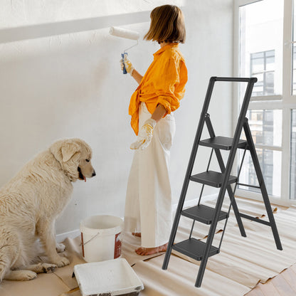 Klimtrap – Opvouwbare Ladder – Trapje – Steiger – Steektrap – 3 Treden Met Handgreep – Antislip Pedalen – Draagkracht 270 kg