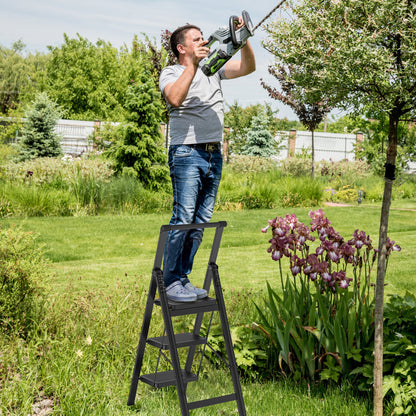 Klimtrap – Opvouwbare Ladder – Tredenladder – Trapkruk – Veiligheidsladder – 4 Treden Met Handgreep – Max Belastbaarheid 270 kg – Brede Antislip Treden