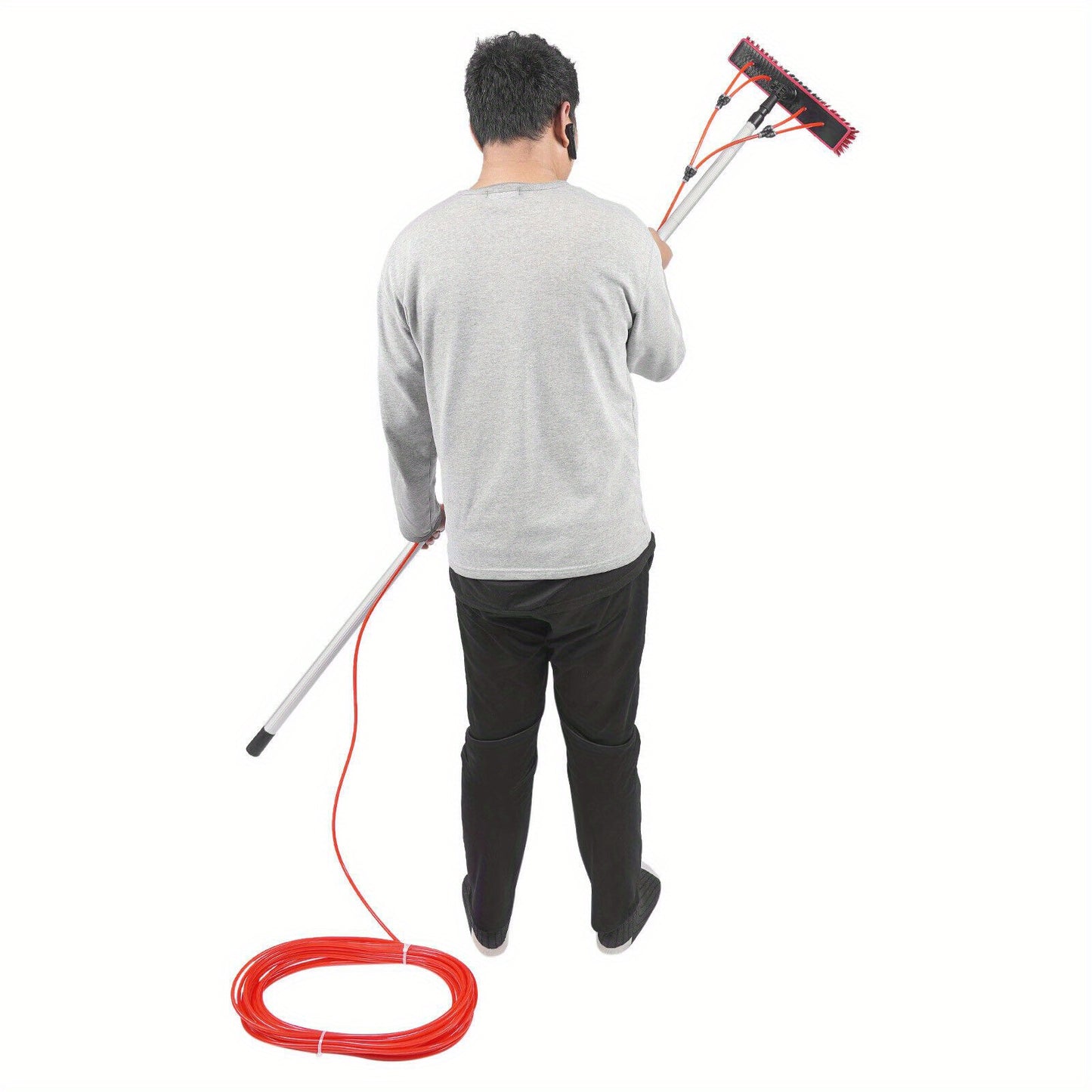 Goodslinesshop MEHOOSPVN Telescopic rod, water-carrying window cleaner with telescopic handle, telescopic rod, roof cleaning with brush, 8 metres long for cleaning high windows, exterior walls, cars [High-Quality Shop Now!],