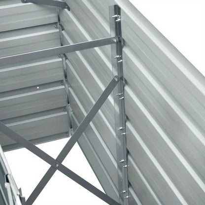 Tuinbak verhoogd – Bloembak – Plantenbak – Moestuinbak – Bak voor Balkon – Gegalvaniseerd Staal – 240 x 40 x 77 cm – Antraciet – Duurzaam & Weerbestendig