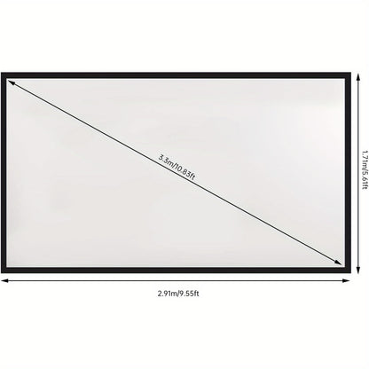 Projectiescherm – Beamer Scherm – Presentatiescherm – Thuisbioscoop Scherm – Gaming Scherm – 3,3m-4,06m Grootte – Aluminium Frame – 4K HD Beeldkwaliteit – Eenvoudig Te Installeren