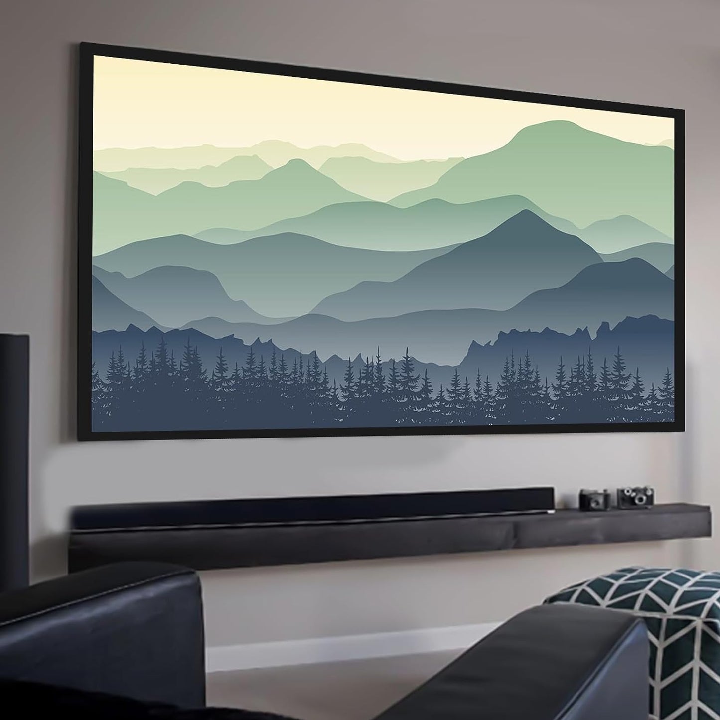 Projectiescherm – Beamer Scherm – Presentatiescherm – Thuisbioscoop Scherm – Gaming Scherm – 3,3m-4,06m Grootte – Aluminium Frame – 4K HD Beeldkwaliteit – Eenvoudig Te Installeren