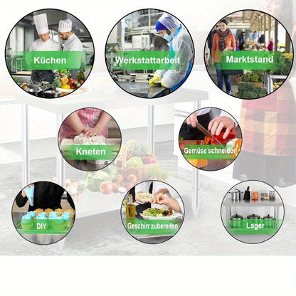 RVS Werkbank – Werktafel – RVS Werktafel – Keukenwerkbank – Roestvrijstalen Werkbank – 100 cm Lang – Verstelbare Poten – Max. Draagvermogen 250 kg