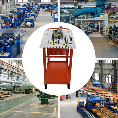 Laswerkbank – Lastafel – Soldeertafel – Werkbank – Mobiele Werktafel – Stalen Werkbank – 272 kg Draagvermogen – Verstelbare Poten & Opbergruimte