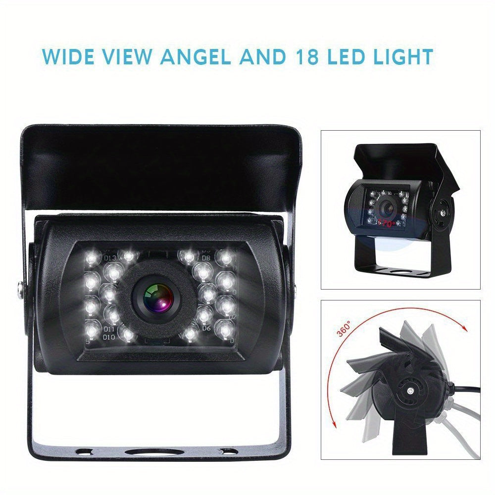 Achteruitkijkcamera – Parkeercamera – Backup Camera – Beveiligingscamera – Camerasysteem – 9 Inch Scherm – 4 Camera’s Met Kabels 10m/20m – Geschikt Voor 12V & 24V Voertuigen