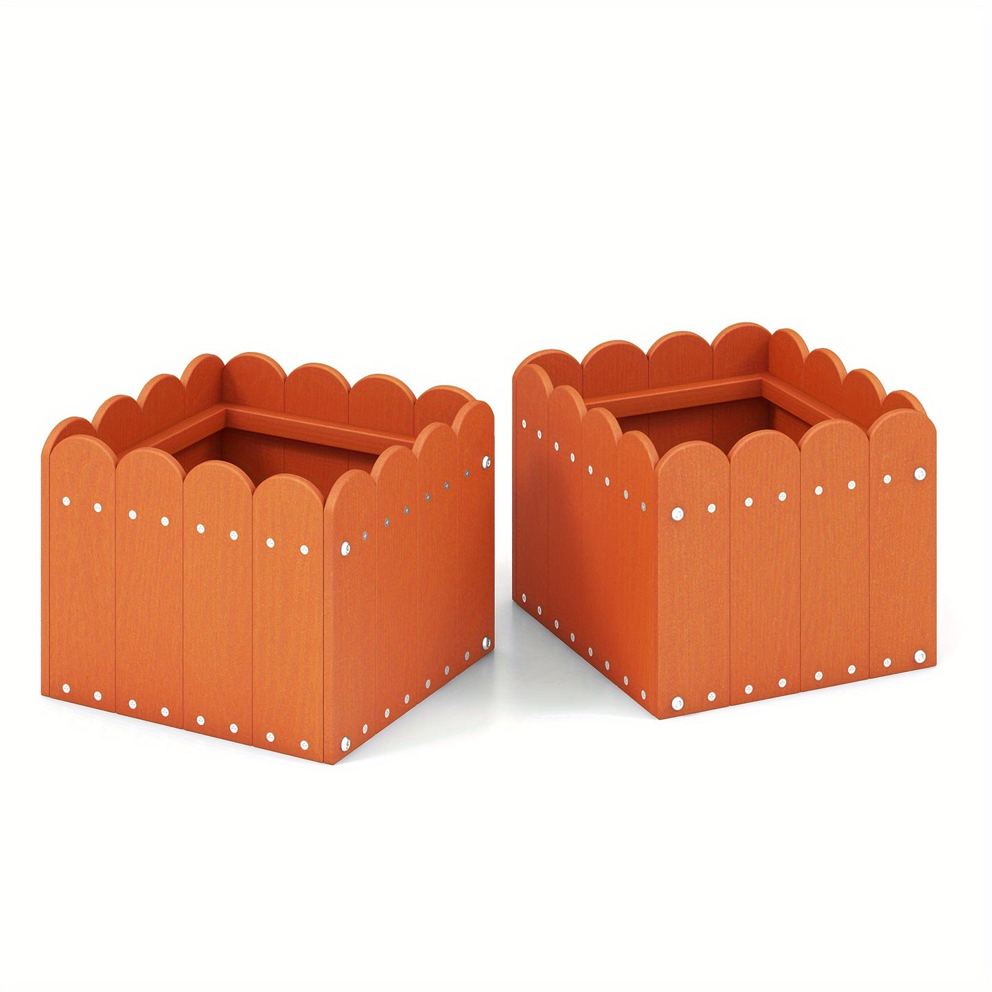 Bloempot – Plantenbak – Plantenpot – Plantenbakje – Bloembak – Weerbestendig HDPE – Drainage Gaten – Set van 2 – Rechthoekig – Verhoogd