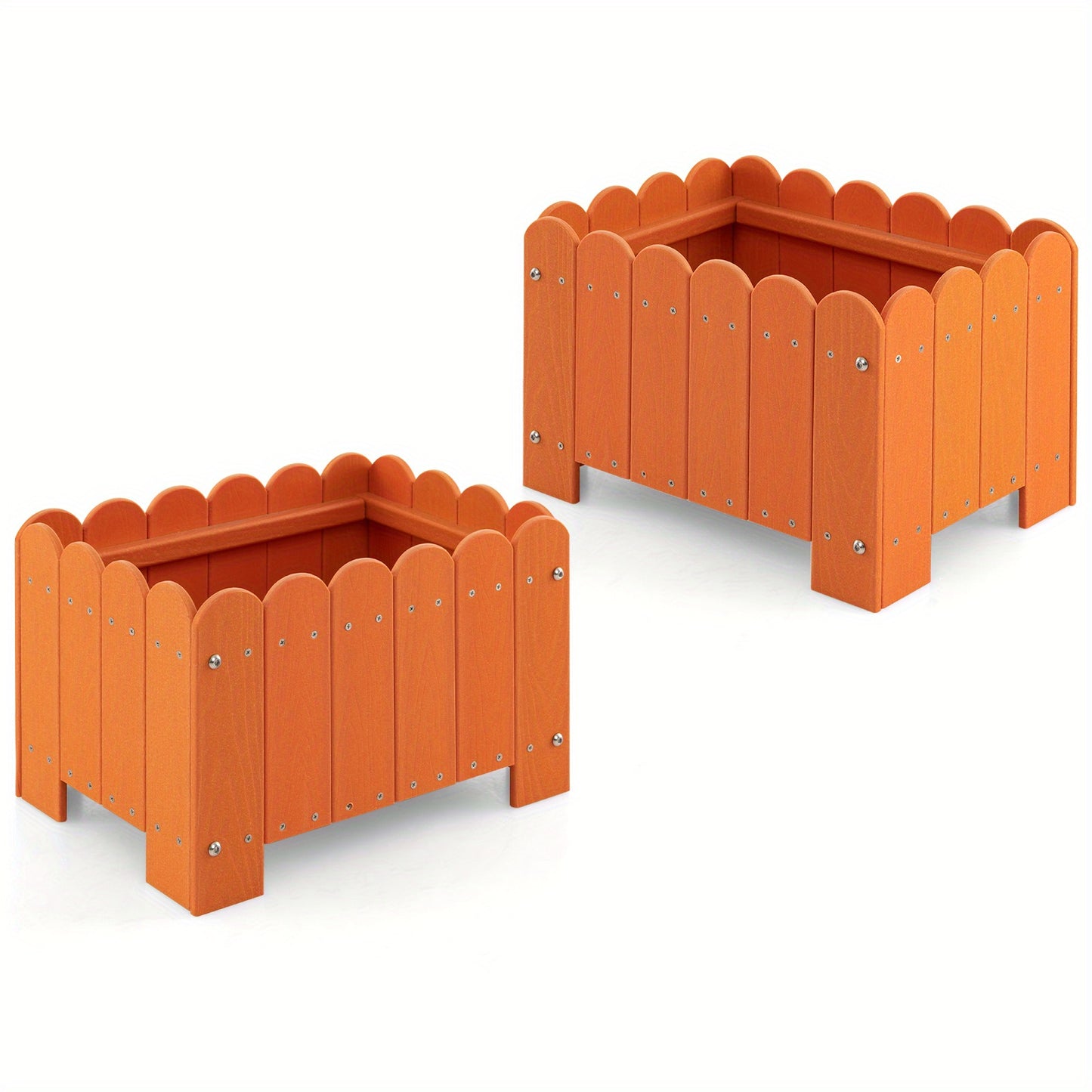 Bloempot – Plantenbak – Plantenpot – Bloembak – Plantencontainer – Weerbestendig HDPE – Met Drainagegaten – Rechthoekig – Set van 2
